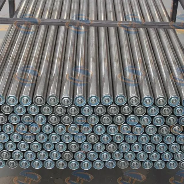 Heavy Duty Gravity Conveyor Idler Roller Galvanized, Rubber Coated, PU Coated Material